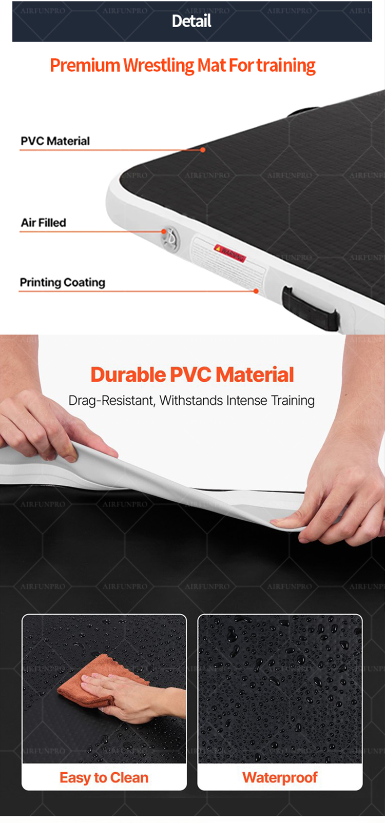 wholesale Professional Inflatable wrestling mat manufacturer Jiu Jitsu BJJ mat factory bulk order