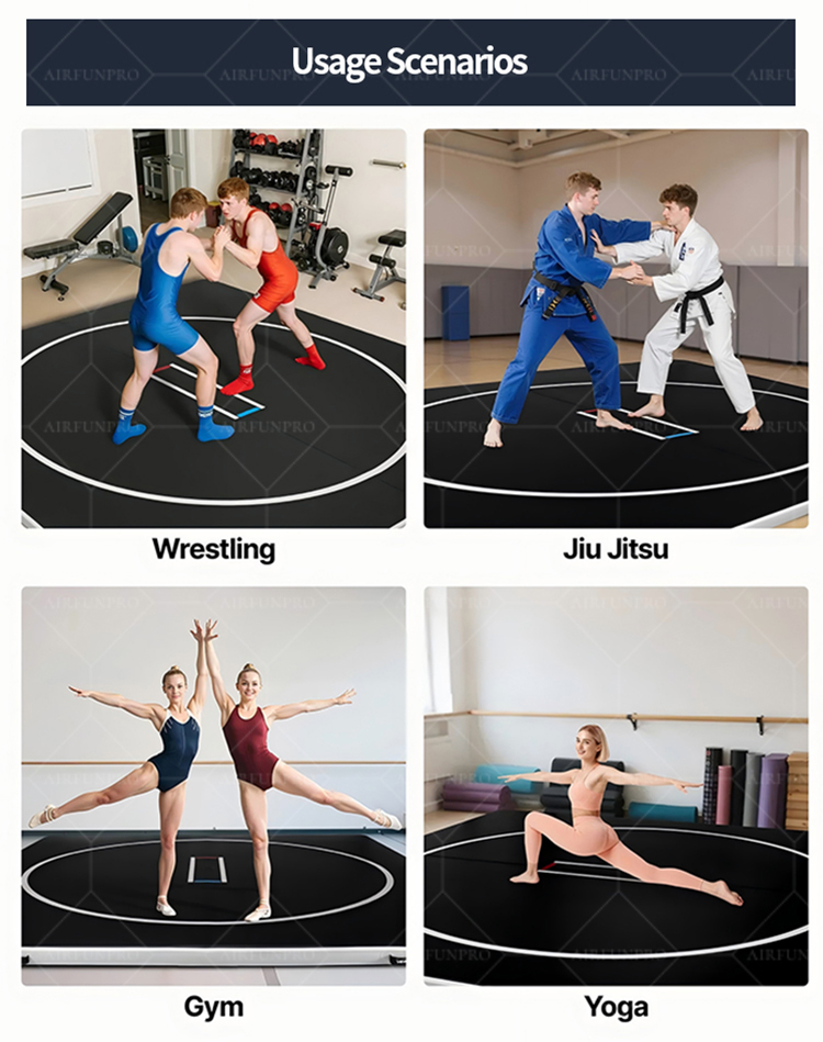 wholesale Professional Inflatable wrestling mat manufacturer Jiu Jitsu BJJ mat factory bulk order