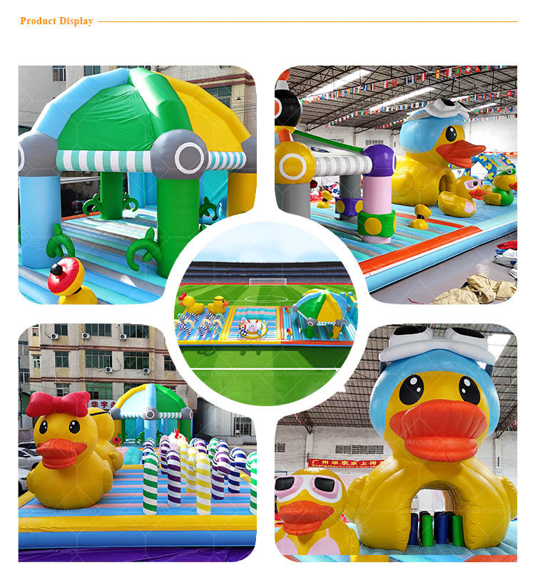 Plato Brand Inflatable Yellow Duck Themed Adventure Playground