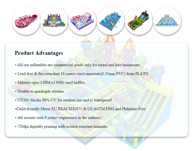 Plato Brand Inflatable Yellow Duck Themed Adventure Playground