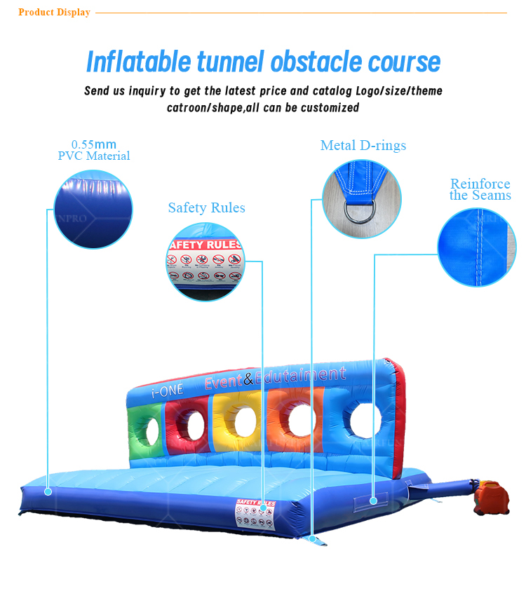 5 x 5 x 2.5 m Inflatable Drill Obstacle Course: A Large-Scale Event Venue Fun Experience with an 8-Year Warranty
