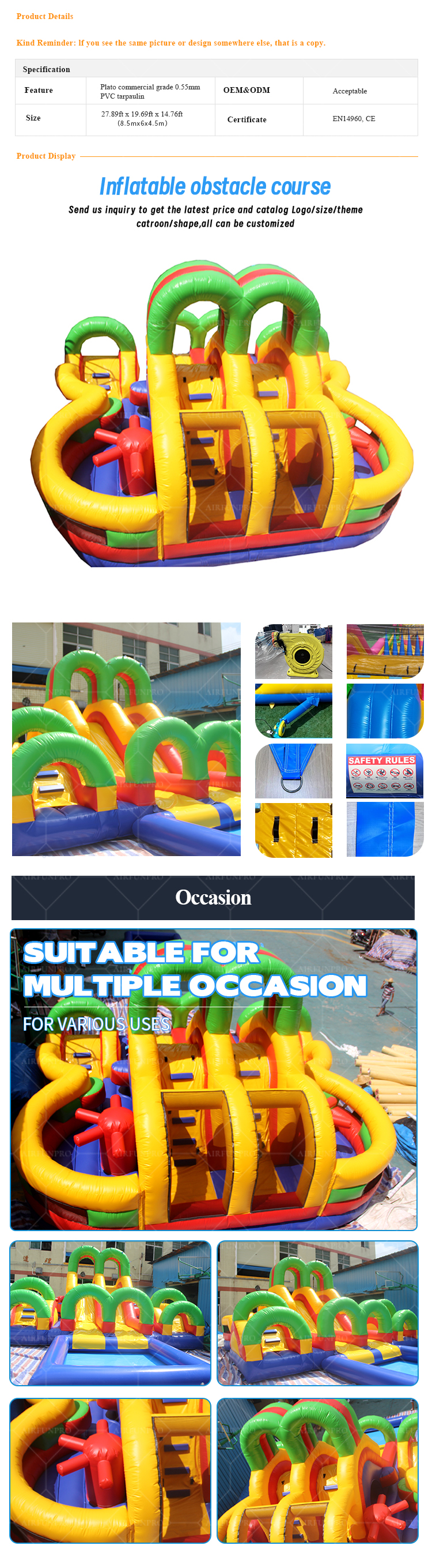 Colorful Inflatable Water Slide: Enjoy Summer Fun