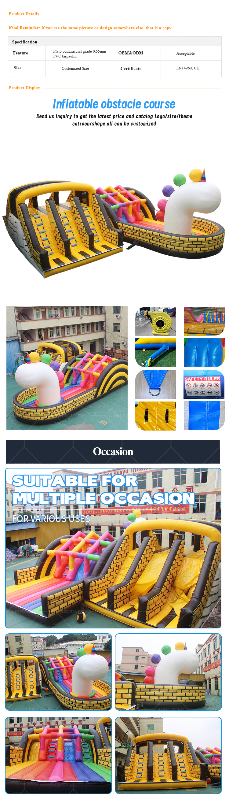 Castle-Themed Inflatable Obstacle Course—Turn Your Event into an Epic Adventure