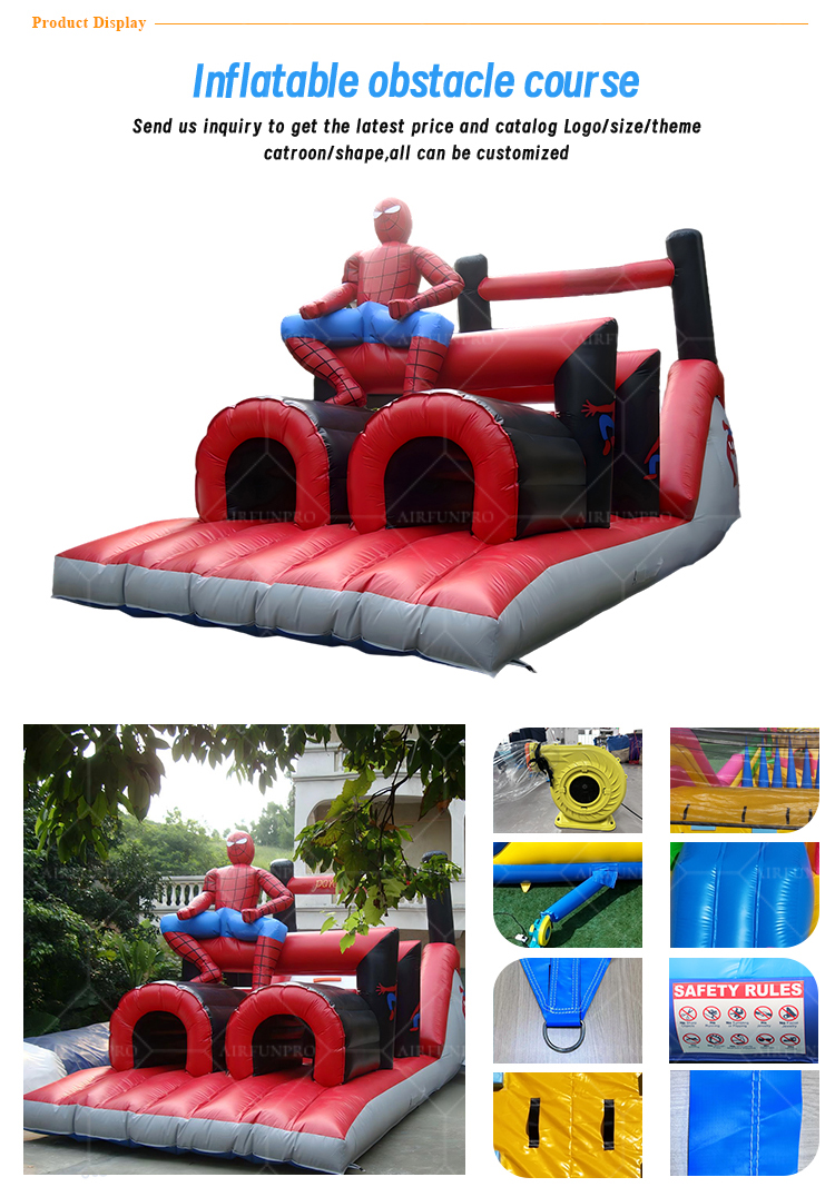 Spider-Man Themed Inflatable Obstacle Course: Super Hero Adventures Await!