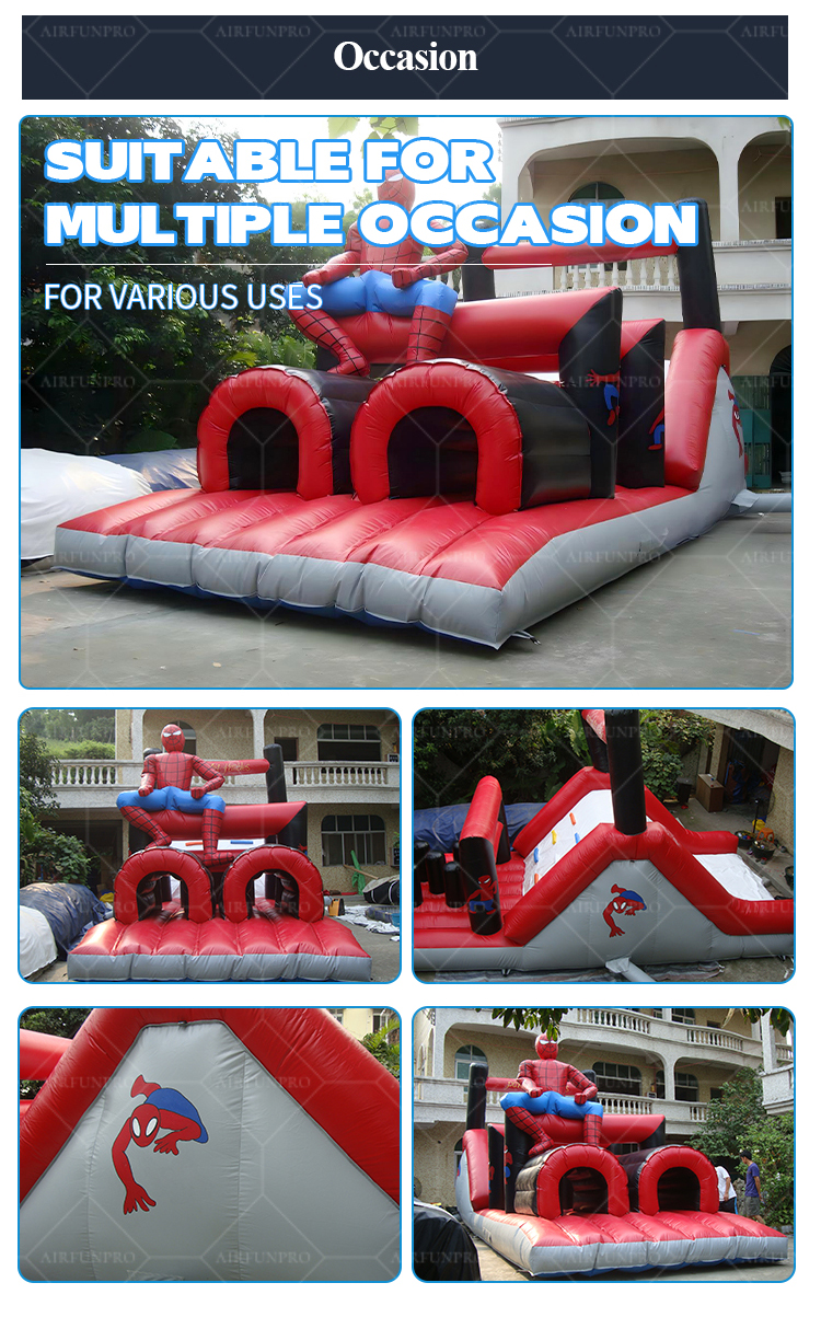 Spider-Man Themed Inflatable Obstacle Course: Super Hero Adventures Await!