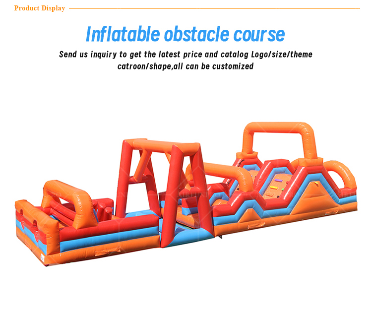 AirFunPro Orange-Red Inflatable Obstacle Course