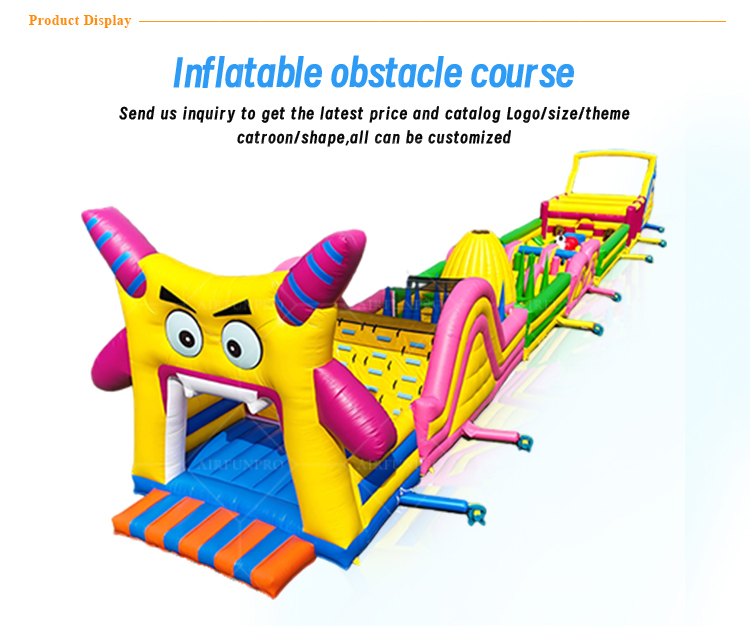 Monster-Themed Inflatable Obstacle Course – Commercial-Grade Fun for Events