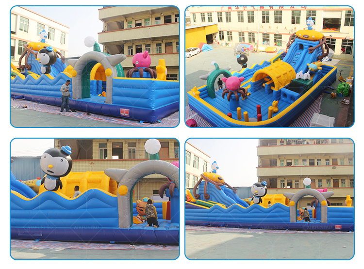 Ocean-Themed Inflatable Amusement Park – Bright, Safe