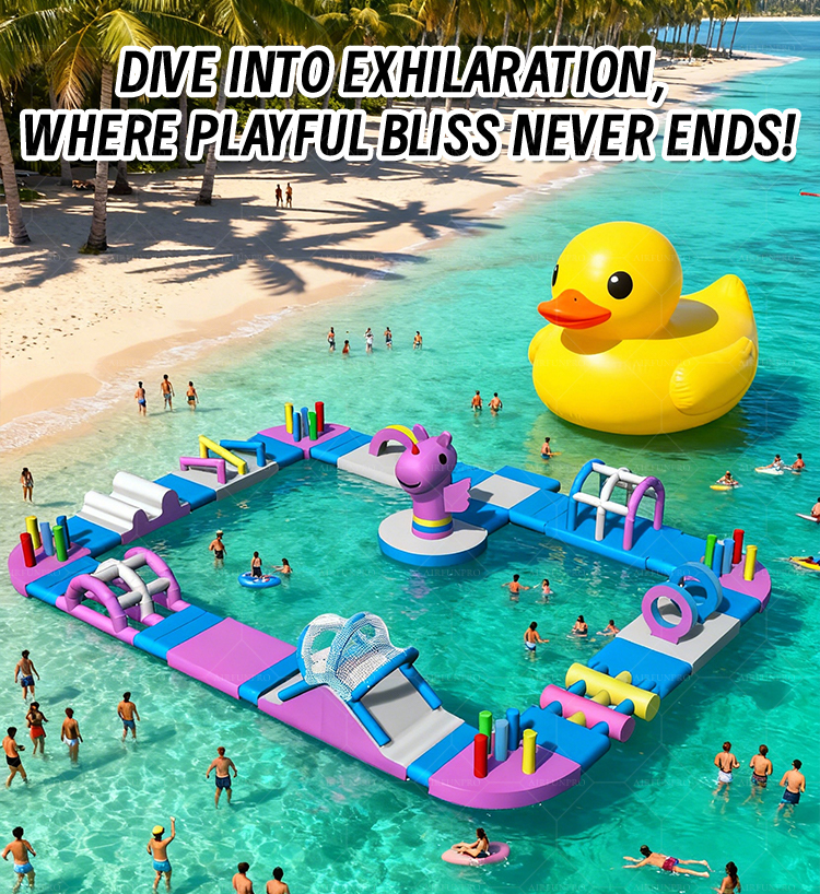 25 × 25 Meter Commercial Inflatable Water Park: Excellent Performance, High Profitability