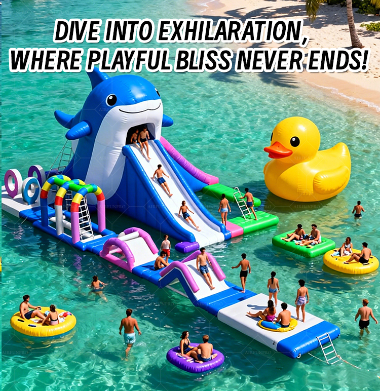 18 x 2 Meter Inflatable Water Obstacle Course – Customizable for High-Demand Water Attractions