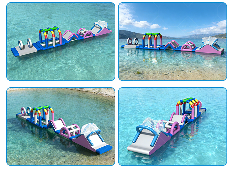 18 x 2 Meter Inflatable Water Obstacle Course – Customizable for High-Demand Water Attractions