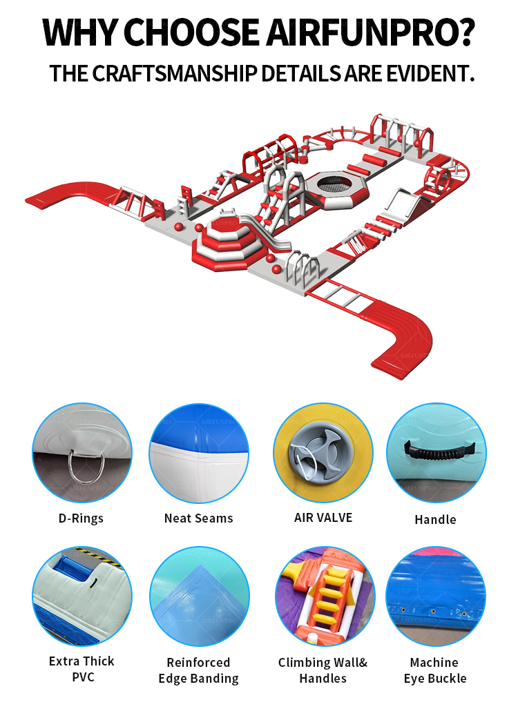 Large Inflatable Water Park, Suitable for Various Commercial Settings