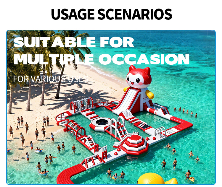 Large Inflatable Water Park, Suitable for Various Commercial Settings