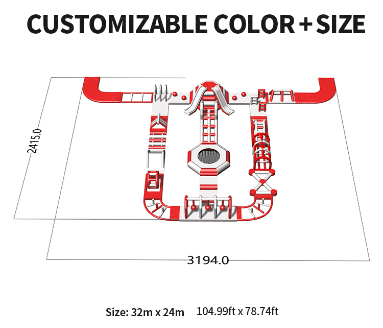 Large Inflatable Water Park, Suitable for Various Commercial Settings