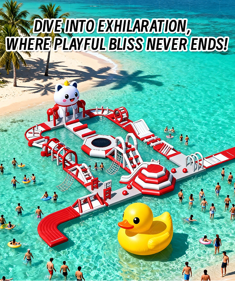 Large Inflatable Water Park, Suitable for Various Commercial Settings