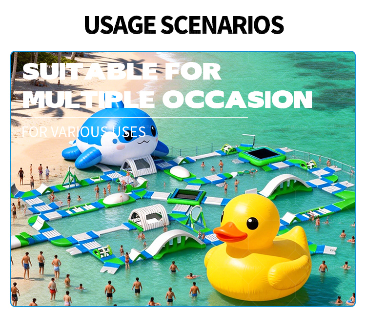 60 x 60 Meter Inflatable Water Park Designed for Flagship Projects