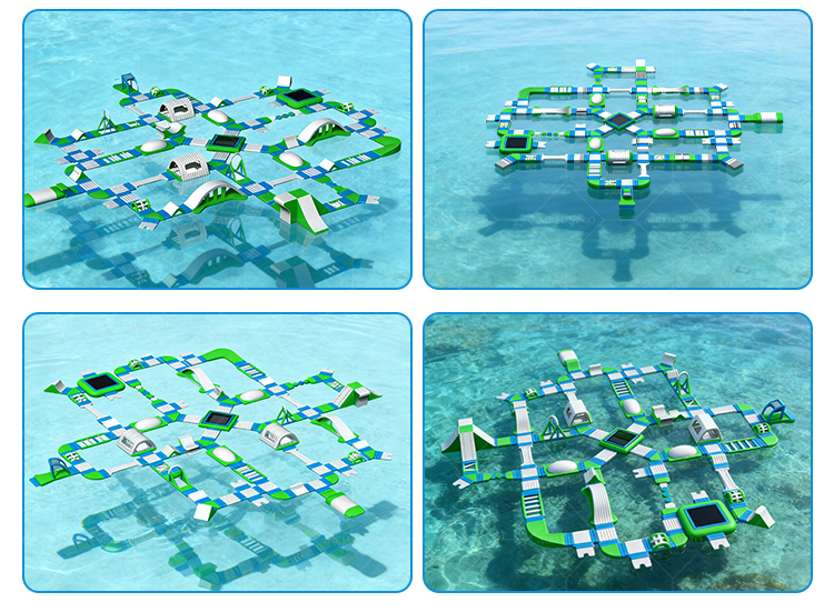 60 x 60 Meter Inflatable Water Park Designed for Flagship Projects