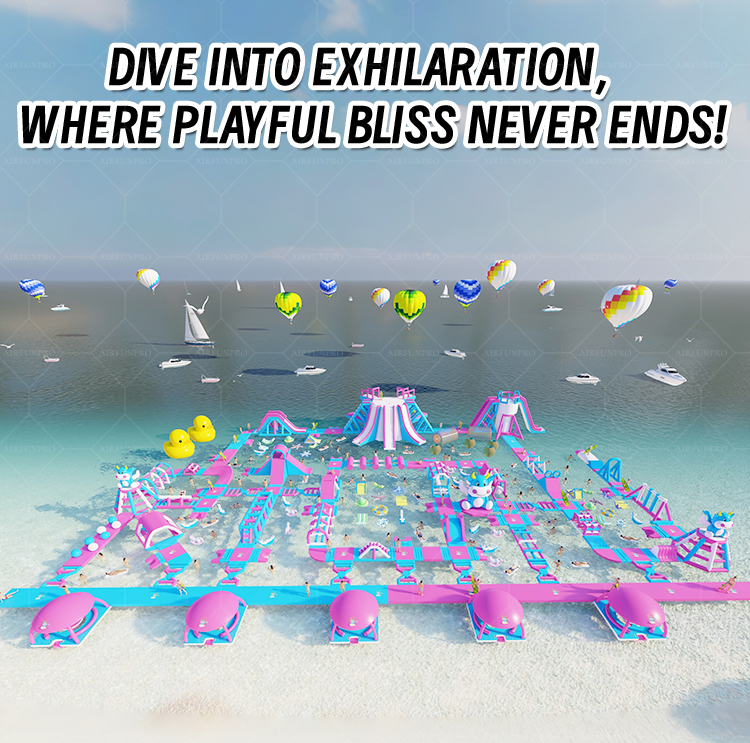 A High-Capacity Inflatable Water Park Designed for Busy Locations