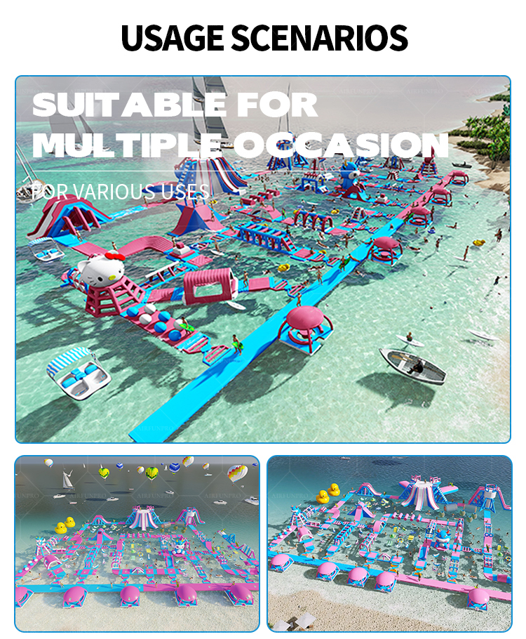 A High-Capacity Inflatable Water Park Designed for Busy Locations