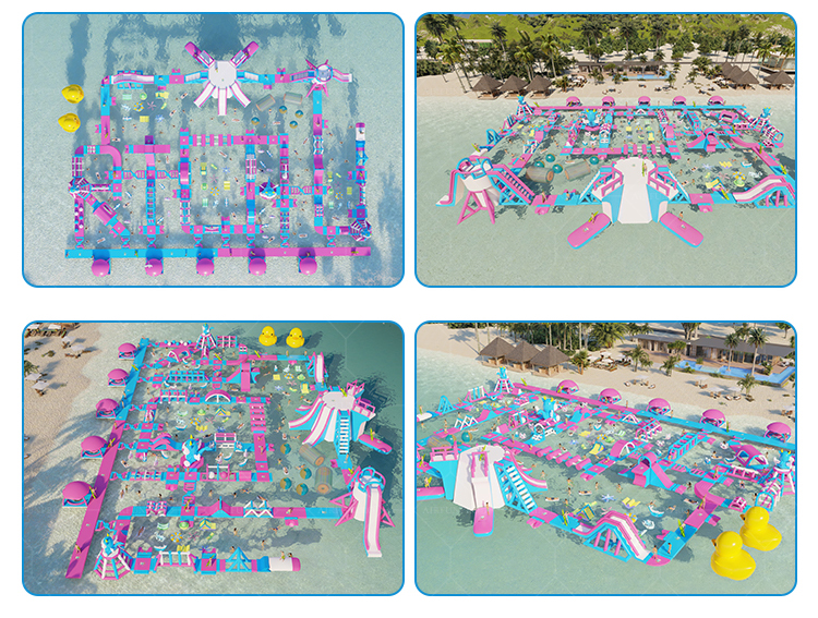 A High-Capacity Inflatable Water Park Designed for Busy Locations