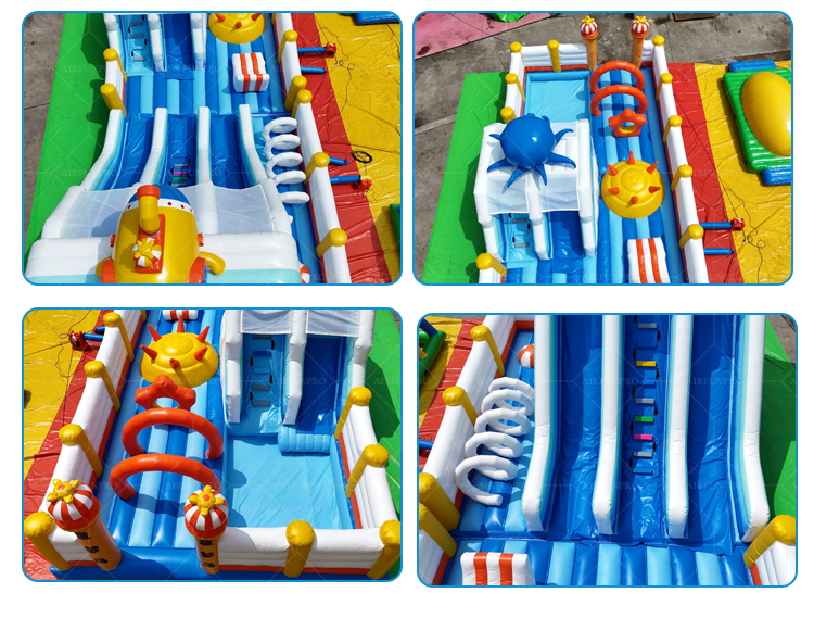 Ocean-Themed Inflatable Play Castle A Cool Fun Playground Combining Amusement and Safety
