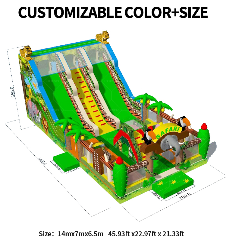 Wild Safari Adventure: A 45ft Giant Inflatable Castle
