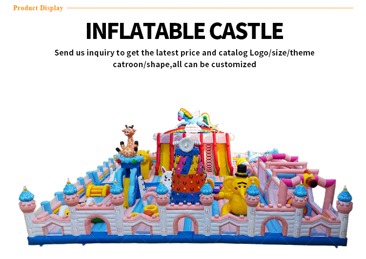 Cute Pet Paradise Inflatable Castle A Colorful Interactive Playground Filled with Childlike Fun