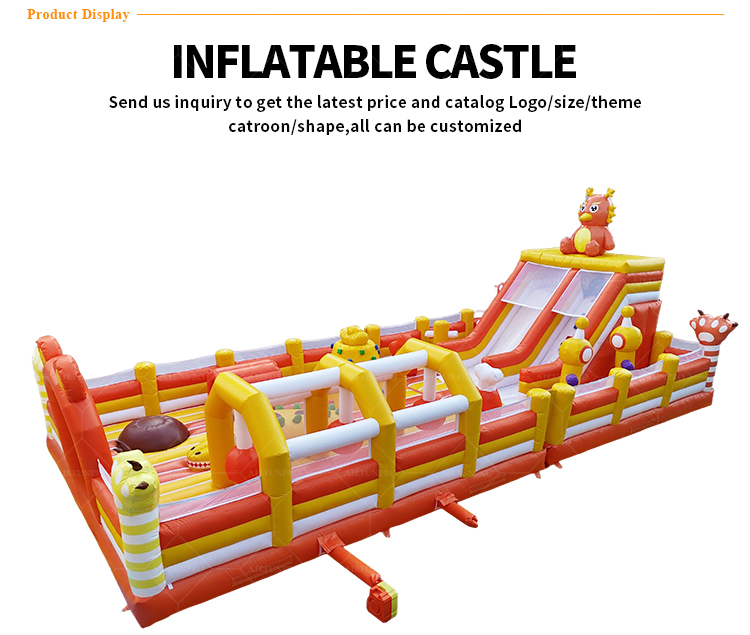 Conquer the Playground: A Dragon-Themed 15x7m Inflatable Fortress