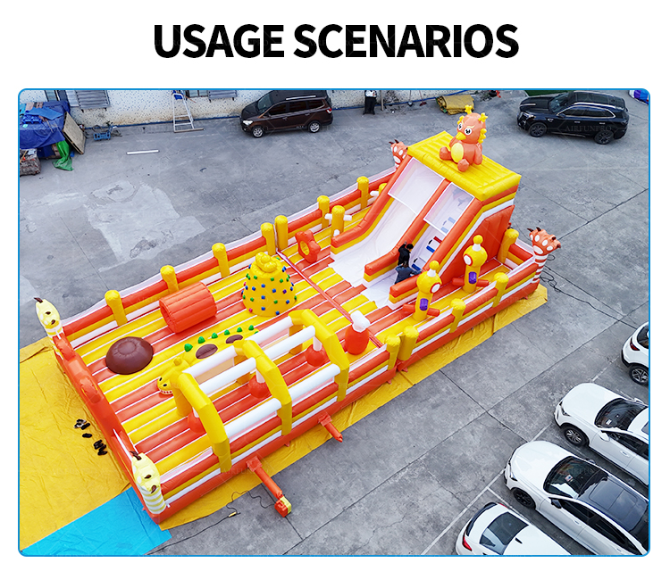 Conquer the Playground: A Dragon-Themed 15x7m Inflatable Fortress