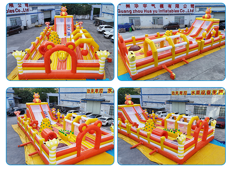 Conquer the Playground: A Dragon-Themed 15x7m Inflatable Fortress
