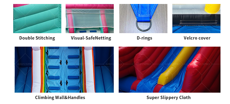 Rainbow Bunny-Themed Inflatable Castle A Cute Outdoor Gathering Place Filled with Fun