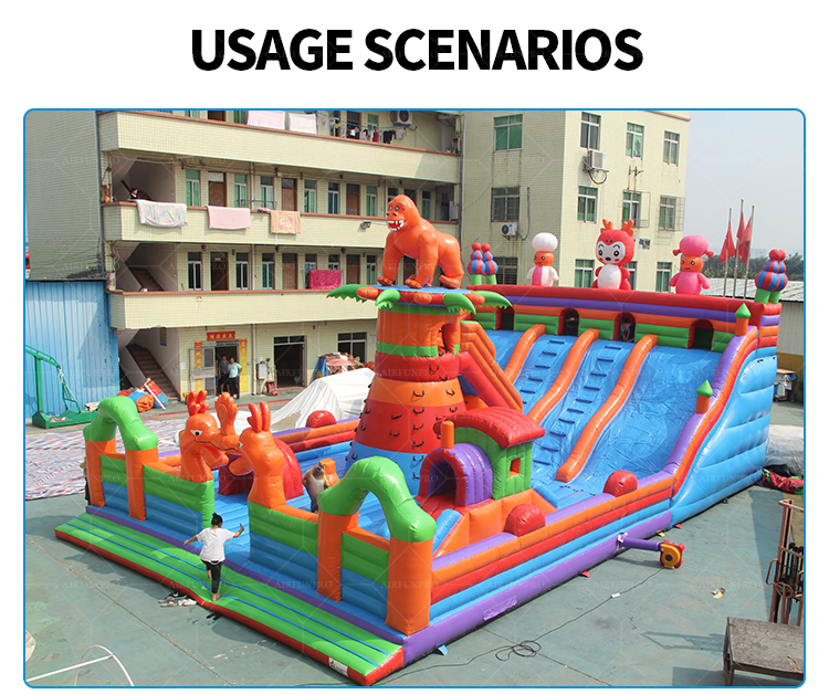Jungle Pet Inflatable Castle An Energetic Outdoor Adventure Playground