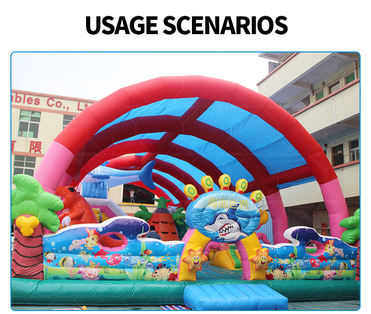Rainbow Arch Cute Inflatable Castle A Colorful Immersive Childlike Fun Playground