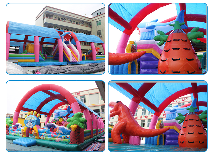 Rainbow Arch Cute Inflatable Castle A Colorful Immersive Childlike Fun Playground