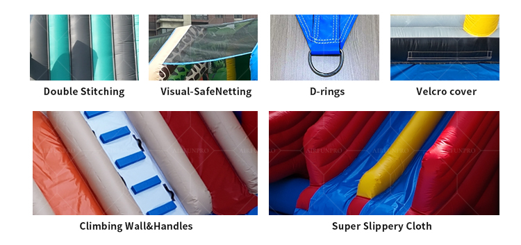 Rainbow Cloud Inflatable Castle A Color-Bursting Childlike Interactive Fun Playground