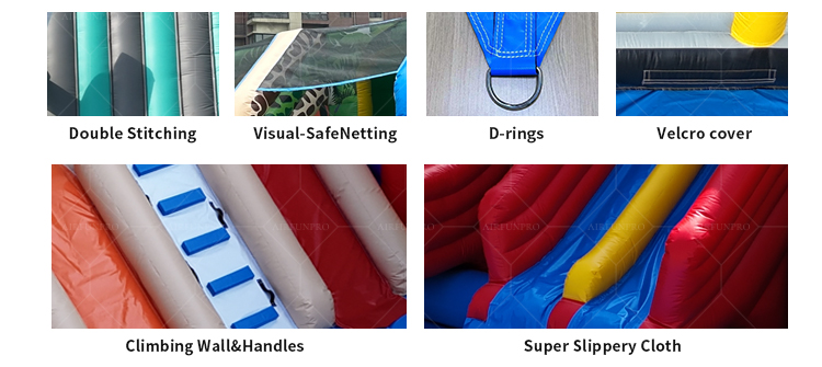 Cute Cartoon-Themed Inflatable Castle Multi-Area Interactive Outdoor Amusement Facility