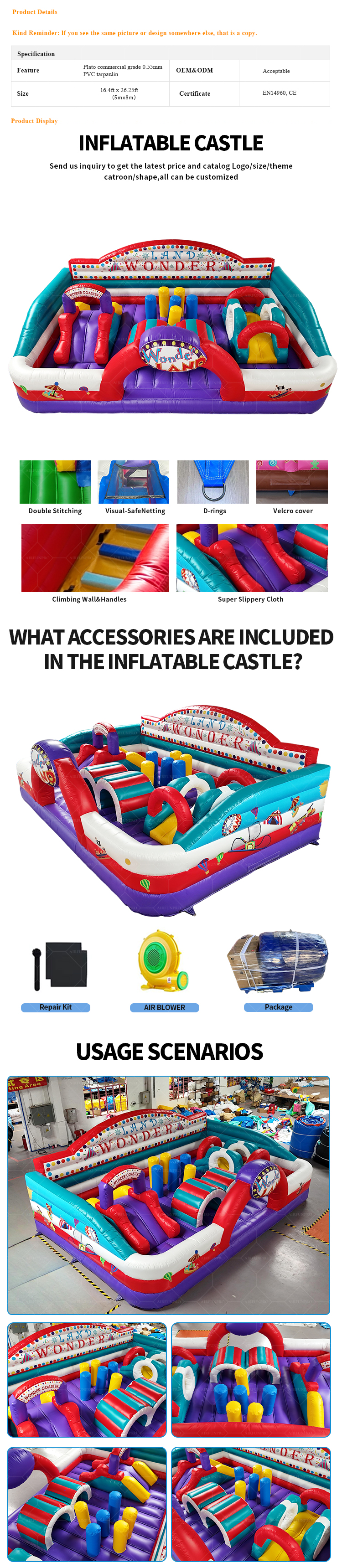 Fantasy Colorful Obstacle Inflatable Castle A Dynamic Playground for Multi-Person Interaction