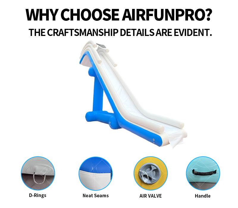 Inflatable Yacht Slide: 0.9mm PVC Material, Creating Luxurious Water Fun