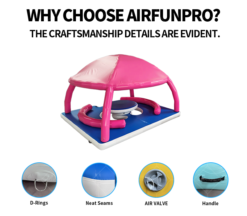 Inflatable floating sunshade and leisure platform: A multi-functional floating platform that combines functions for drinks, relaxation, and socializing.