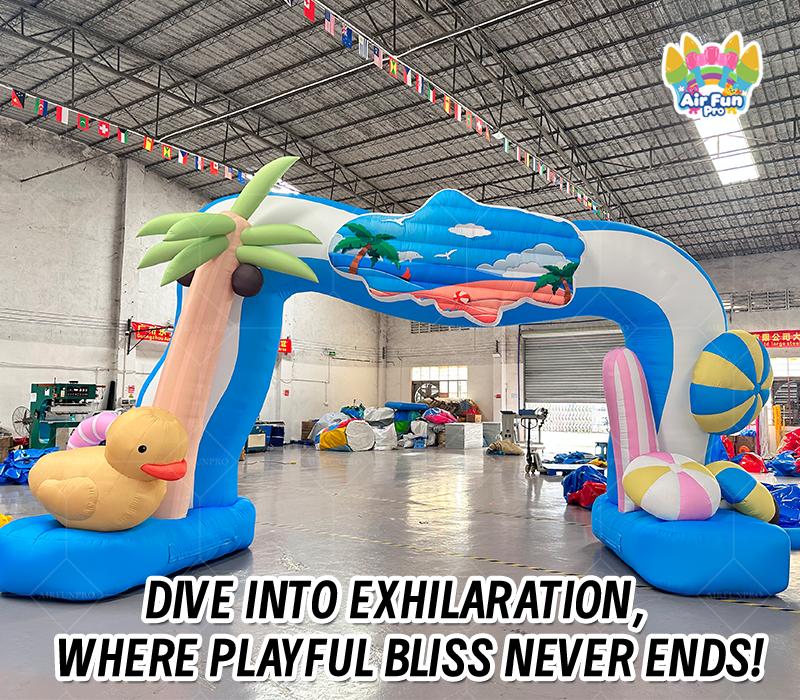 Water-Themed Inflatable Archway: Summer Event Decoration for Water Parks and Pool Parties
