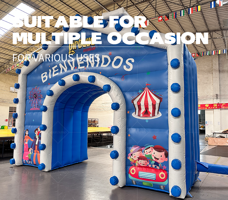Carnival Theme Inflatable Arch: Family Event Decoration for Amusement Parks and Festivals