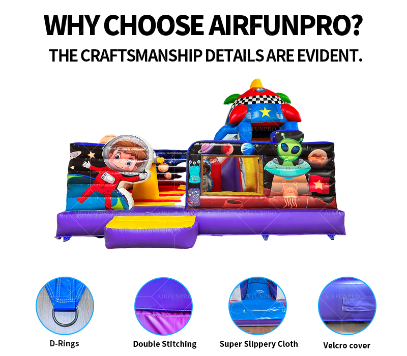 Themed Inflatable Bounce House with Slide – AirFun Pro Commercial Play Equipment for Outdoor Theme Parks
