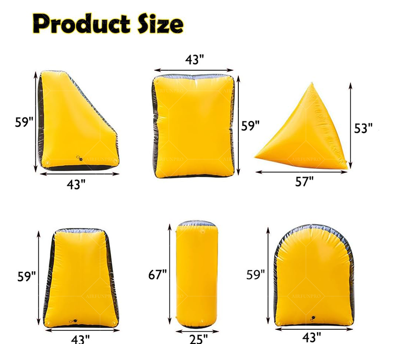 AirFunPro Giant 6 Shapes PVC Inflatable Paintball Protective CS Bunker Shooting Darts Toys