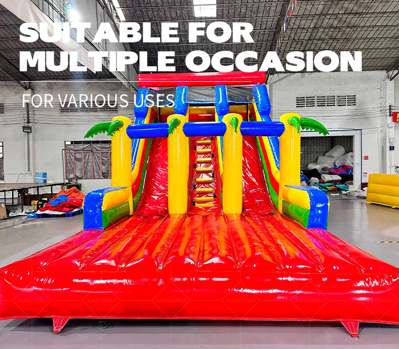 Vibrant Multi-Lane Inflatable Slide: A Cool Fun Hub for Joyful Sliding