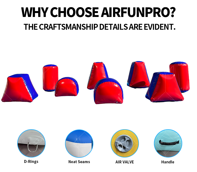 Hot Inflatable PVC Material Colorful Paintball Bunker CS Obstacles Game Arena Interactive for Team Outdoors Shooting Game