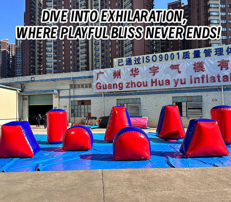 Hot Inflatable PVC Material Colorful Paintball Bunker CS Obstacles Game Arena Interactive for Team Outdoors Shooting Game
