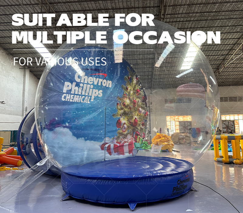 Christmas-Exclusive Transparent Inflatable Snow Globe Pod: An Immersive Interactive Space for Festive Atmosphere