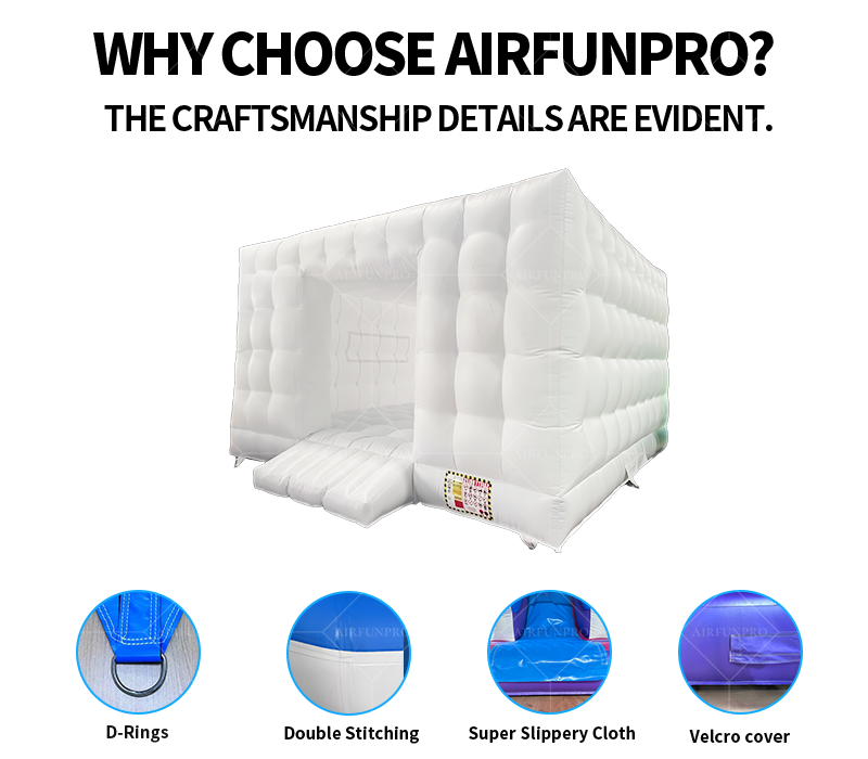 Inflatable White Cube Tent: AirFunPro High-End Inflatable Tent Portable Event Spaces