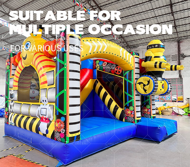 Kids Inflatable Robot Jumper Bouncer Bouncy Castle Jumping Commercial Bounce House Party Rentals AirFunPro Lightweight PVC