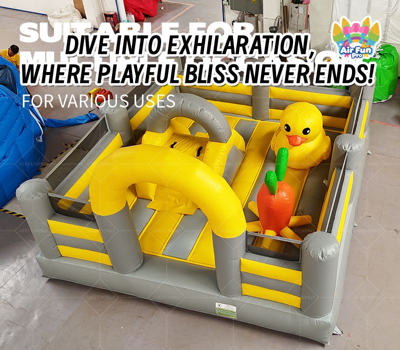 AirFunPro Inflatable Bouncy Castle Bouncer Jumper Blow up Bounce House Party Jumping Combo Slide Kids PVC Tarpaulin Lightweight